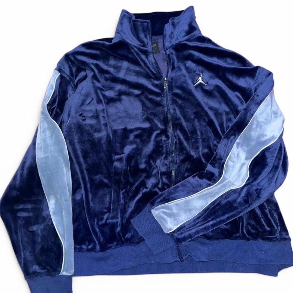 VELOUR OVERSIZED JORDAN FLIGHT ZIP UP